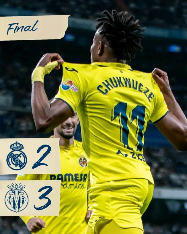 Ikipe ya Real Madrid yatunguwe n'ikipe ya Virrareal iyitsindira Santiago Bernabeu bituma inzozi zo gutwara la Liga zigana ku musozo.